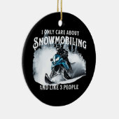 Snowmobilen Grappige Snowmobile Keramisch Ornament (Rechts)
