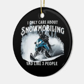 Snowmobilen Grappige Snowmobile Keramisch Ornament (Links)
