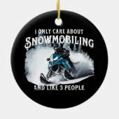 Snowmobilen Grappige Snowmobile Keramisch Ornament (Achterkant)