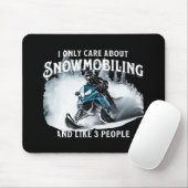 Snowmobilen Grappige Snowmobile Muismat (Met muis)