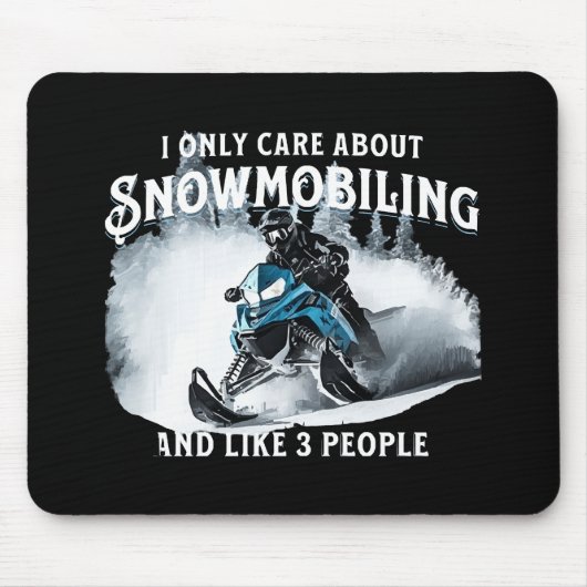 Snowmobilen Grappige Snowmobile Muismat (Voorkant)