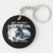 Snowmobilen Grappige Snowmobile Sleutelhanger (Achterkant)
