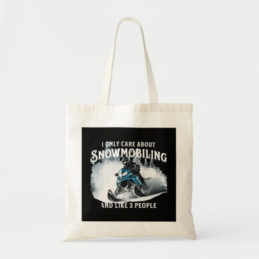 Snowmobilen Grappige Snowmobile Tote Bag (Voorkant)