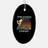 Snowmobilen Snowmobile Keramisch Ornament (Rechts)