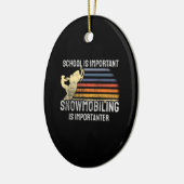 Snowmobilen Snowmobile Keramisch Ornament (Links)