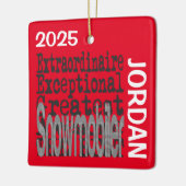 Snowmobiler Extraordinaire CUSTOM Keramisch Ornament (Links)