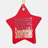 Snowmobiler Extraordinaire Keramisch Ornament (Links)