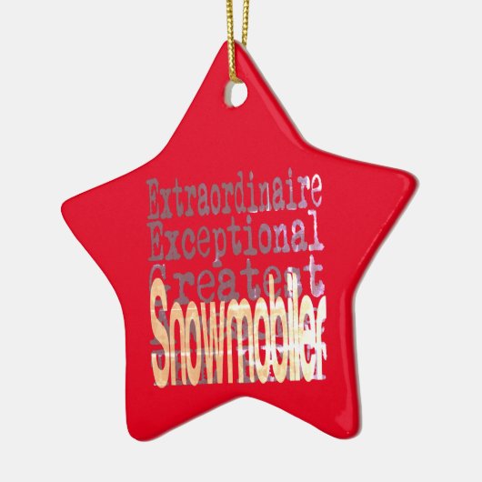 Snowmobiler Extraordinaire Keramisch Ornament (Links)