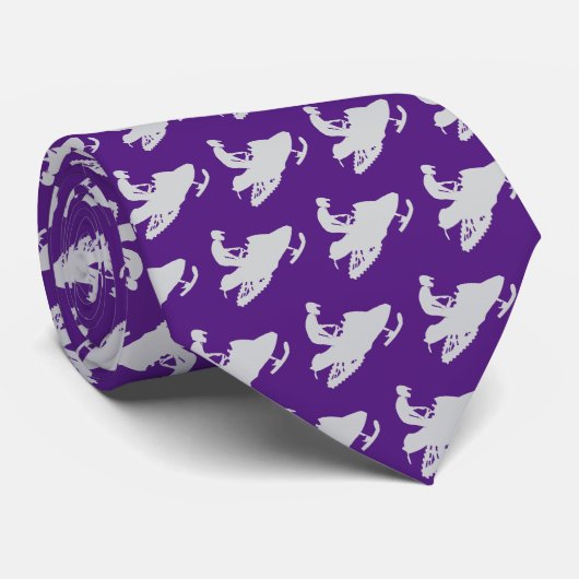 Snowmobiler in Light Grey Stropdas (Opgerold)