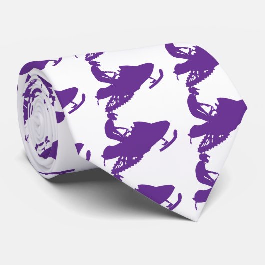 Snowmobiler/Paars Sled Stropdas (Opgerold)