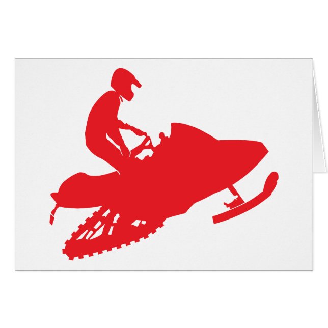 Snowmobiler/Red Sled (Voorkant Horizontaal)