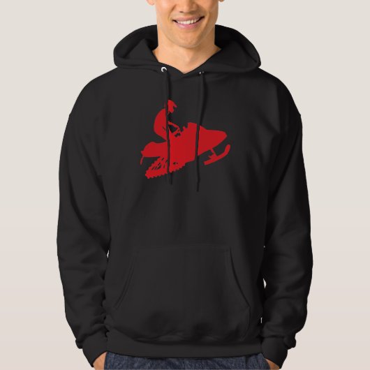 Snowmobiler/Red Sled Hoodie (Voorkant)