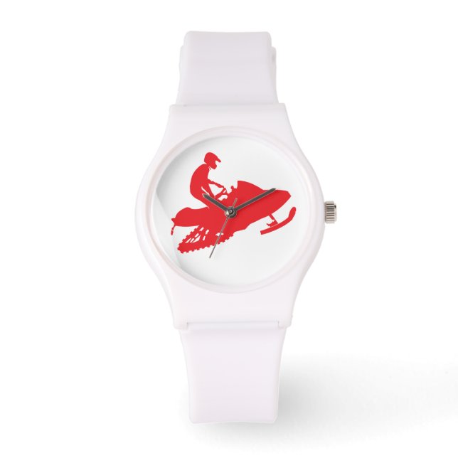 Snowmobiler, Snowmobiing Horloge (Voorkant)