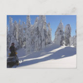 Snowmobiler Winterscape Briefkaart (Voorkant)
