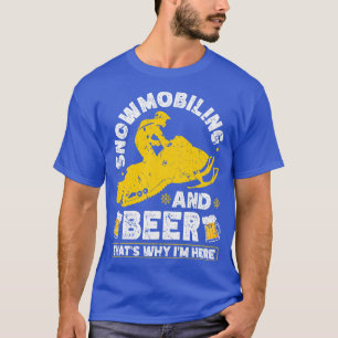 Snowmobiling Bier Drink Mannen Motor Sled T-shirt