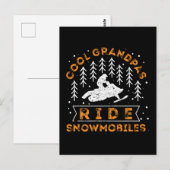 Snowmobiling - Cool Grandpas Ride Snowmobiles Briefkaart (Voorkant / Achterkant)