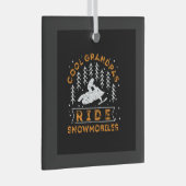 Snowmobiling - Cool Grandpas Ride Snowmobiles Glas Ornament (Voorkant Rechts)