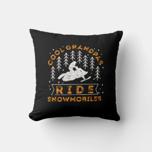 Snowmobiling - Cool Grandpas Ride Snowmobiles Kussen