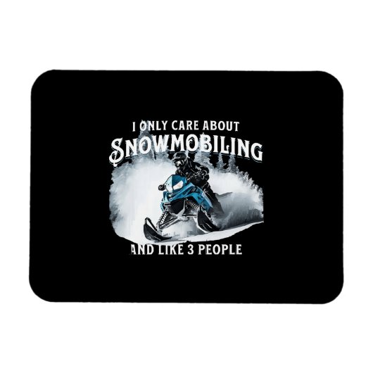 Snowmobiling Grappige Sneeuwscooter Snowmobiling G Magneet (Horizontaal)