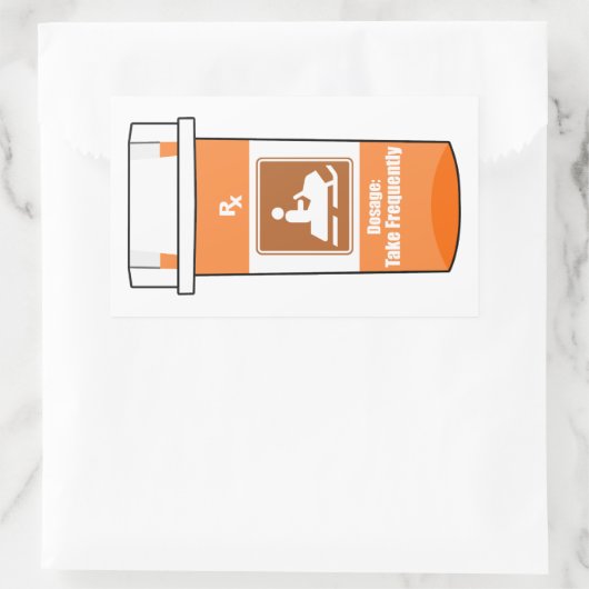 Snowmobiling Is My Drug Rechthoekige Sticker (Tas)