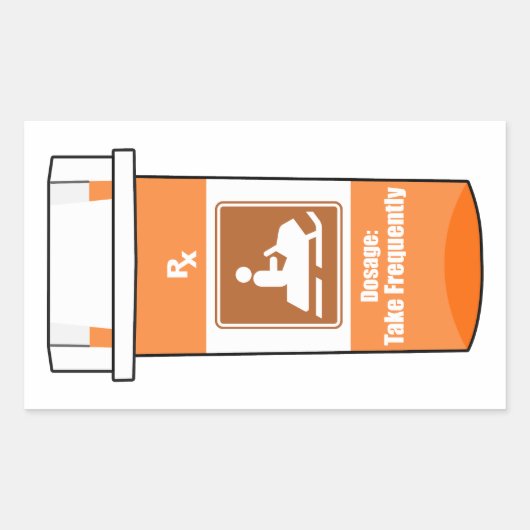 Snowmobiling Is My Drug Rechthoekige Sticker (Voorkant)