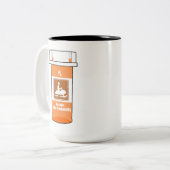 Snowmobiling Is My Drug Tweekleurige Koffiemok (Voorkant links)