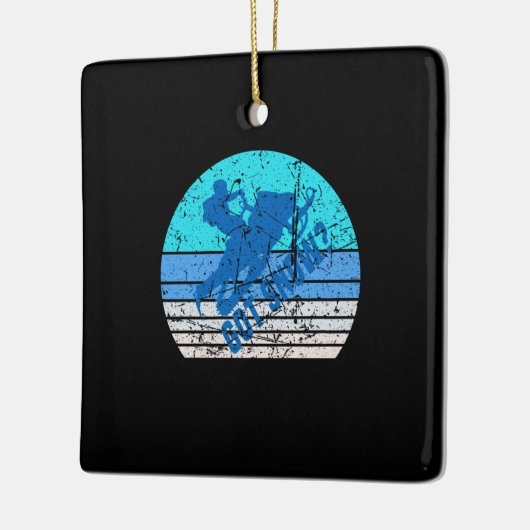 Snowmobiling Keramisch Ornament (Links)