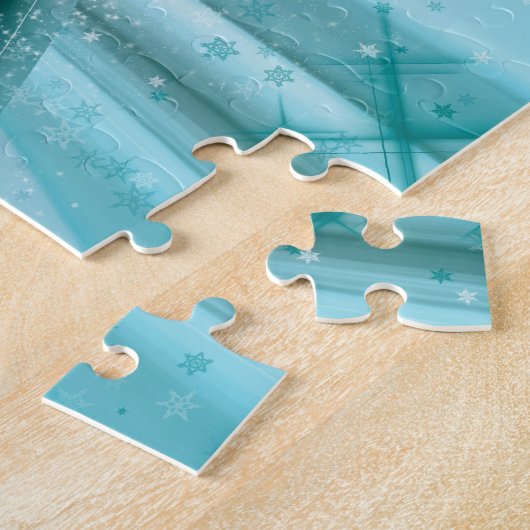 Snowmobiling op Ijzige Omwenteling van Slepen Legpuzzel (Zijkant)