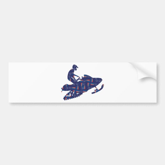 Snowmobiling/Shooting-Star-Slee Bumpersticker (Voorkant)