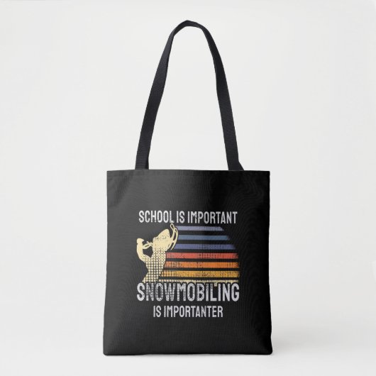 Snowmobiling Sneeuwscooter Tote Bag (Voorkant)