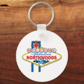 Snowmobiling/Welkom in het noordbos Sleutelhanger (Voorkant)