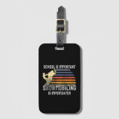 SnowMobing Snowmobile Bagagelabel (Voorkant (verticaal))