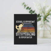 SnowMobing Snowmobile Briefkaart (Staand voorkant)