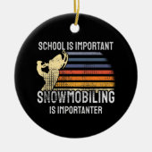 SnowMobing Snowmobile Keramisch Ornament (Voorkant)