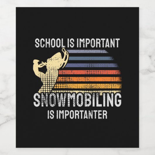 SnowMobing Snowmobile Wijn Etiket (Enkel label)