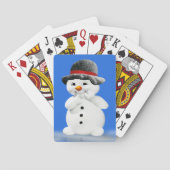 Snowmwan-kerstkaarten Pokerkaarten (Achterkant)