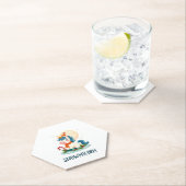 Snownicorn Cute Unicorn Snowman Christmas Girl T-S Kartonnen Onderzetters (Insitu)