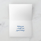 Snowny Night Snowflakes Holiday Card Feestdagen Kaart (Binnen)