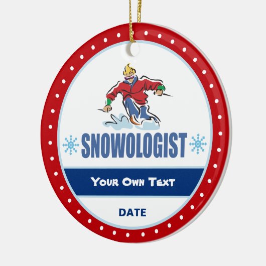 Snowologist Funny Snow Skiing Keramisch Ornament (Links)