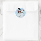 Snowpaar Ronde Sticker (Tas)