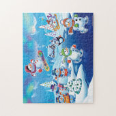 Snowpeople Winter Wonderland jigzaagpuzzel Legpuzzel (Verticaal)