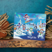 Snowpeople Winter Wonderland plaque & easel Fotoplaat (Zijkant)