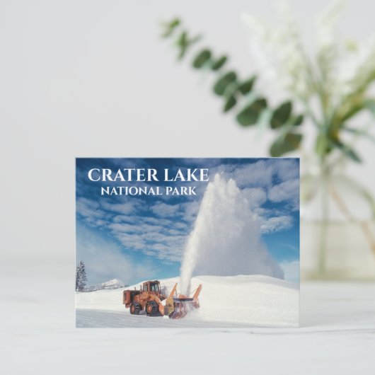 Snowplow Clearing Road, Crater Lake National Park Briefkaart (Staand voorkant)