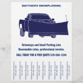 Snowplowing Business Flyer with Tear off Strips (Voorkant)
