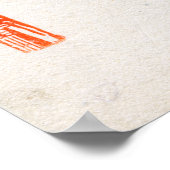 Snowscape en Japanse Geisha Poster (Hoek)