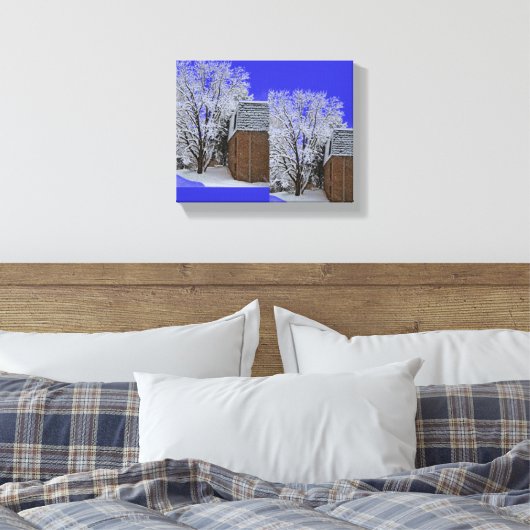 Snowscapes van NJ Canvas Afdruk (Insitu (Slaapkamer))