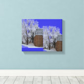 Snowscapes van NJ Canvas Afdruk (Insitu (Houten vloer))