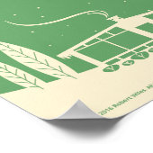 Snowscene uit de middelbare eeuw-groen poster (Hoek)