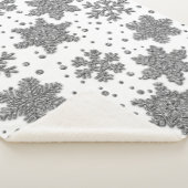 Snowschilfers met mousserende zilverkleurige sneeu sherpa deken (3/4)