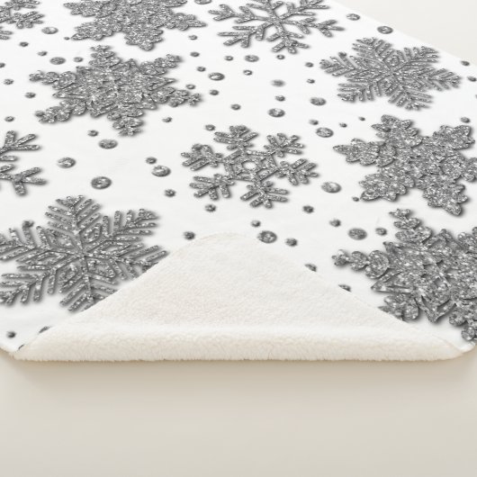 Snowschilfers met mousserende zilverkleurige sneeu sherpa deken (3/4)